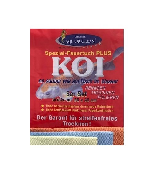 Lot de 3 Microfibres KOI pour nettoyer vitres & verres - grand format 60 x 40 cm      